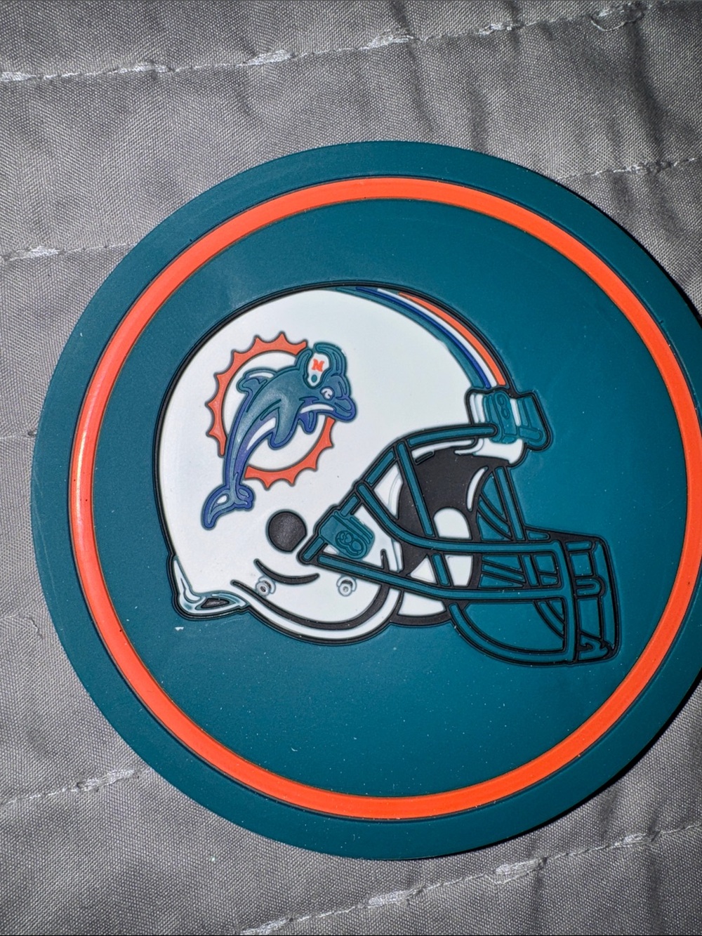 NFL Miami Dolphins Football Silicone Grip Drink Coasters Set (4) New - Picture 2 of 5